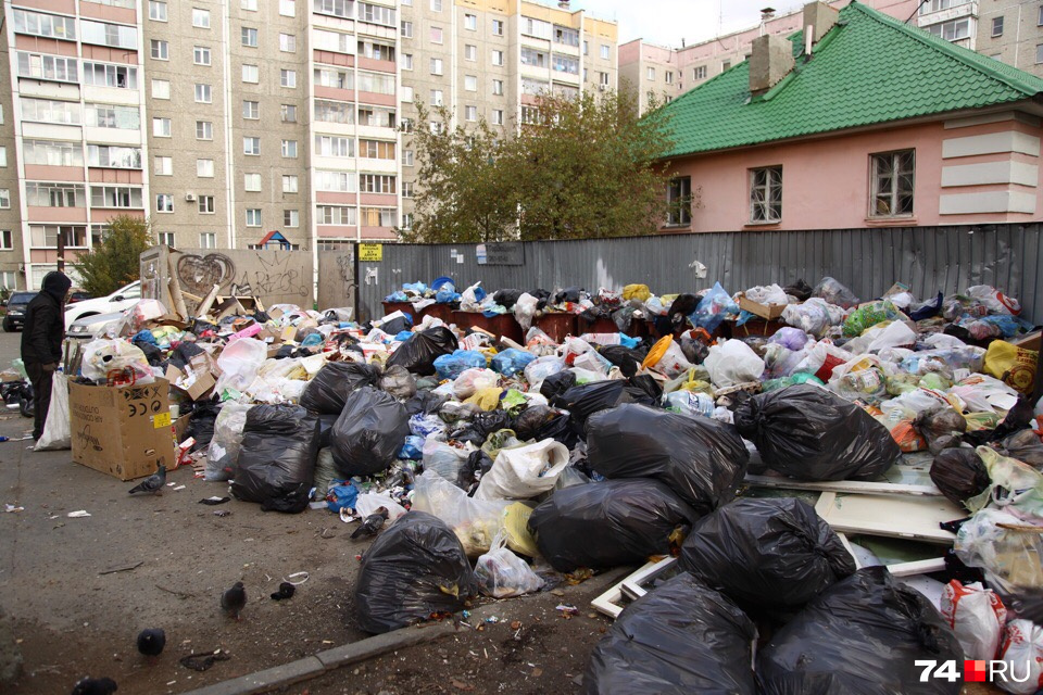 Жители дома № 15 на Комсомольском проспекте тоже по-прежнему с нетерпением ждут мусоровоза