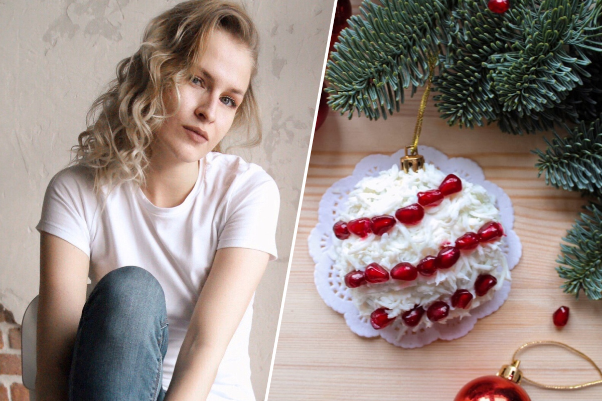 Анжелика знает, как приготовить салат в форме елочной игрушки Анжелика знает, как приготовить салат в форме елочной игрушки