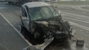 Под Новосибирском произошла массовая авария — столкнулись три «Тойоты»