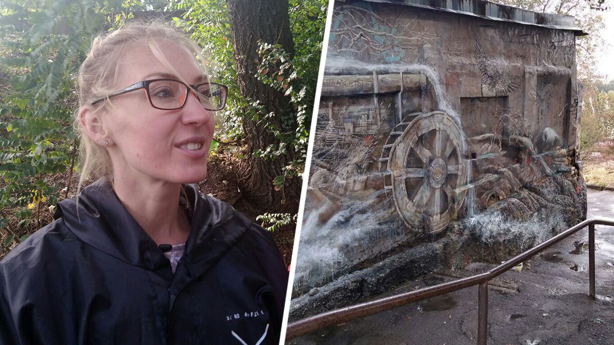 «Степные орлы и подсолнухи»: ростовская художница расписала подпорную стену Парамоновских складов
