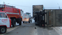 Ехал по второстепенной и не уступил дорогу: в Котласском районе столкнулись два грузовика