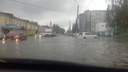 Проливной дождь затопил центр Искитима