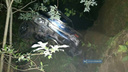 «Лада» упала в овраг недалеко от Бугринского моста: погиб водитель