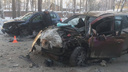 На Мочищенском шоссе в автомобиле зажало женщину: на видео попало скопление скорых возле места ДТП