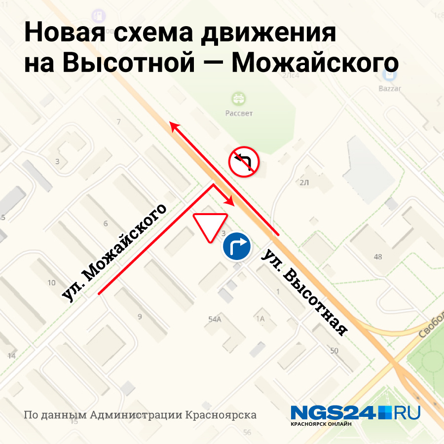 Новая схема движения на перекрестке Новая схема движения на перекрестке