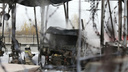 Столб дыма был виден из всех точек города: пожарные потушили бензовоз на челябинской нефтебазе