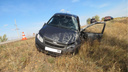 Пассажир скончался на месте: в Самарской области «Лада-Гранта» перевернулась в кювет