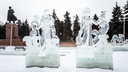 В главном ледовом городке Челябинска из-за потепления снесут все фигуры