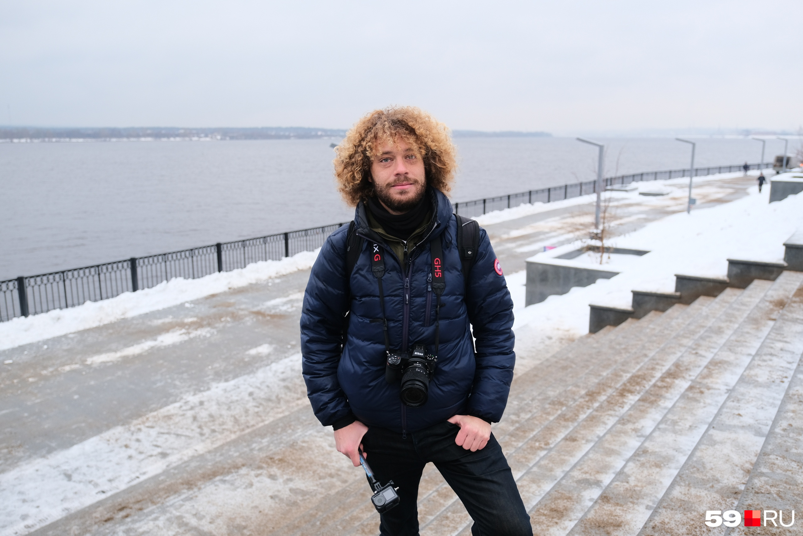 Илья Варламов на пермской набережной