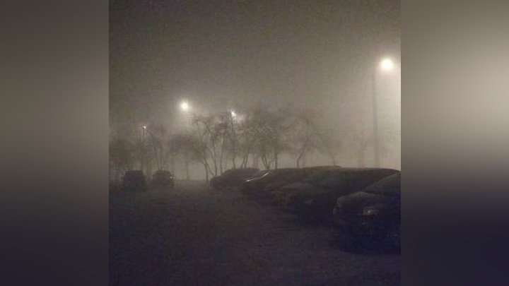 Жуткие кадры ночного смога опубликовали в соцсетях красноярцы