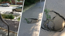 Боюсь, что квартиру снова зальет: в центре Ростова под землю ушел тротуар