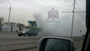 Дым из моторного отсека автобуса № 19 застелил Красраб