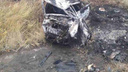 В Самарской области водитель сгорел в перевернувшейся машине