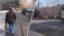 Столб пламени и дыма: на Пугачевском тракте сгорела «семерка»