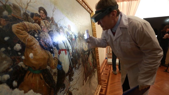 В Красноярск привезли подлинник картины Сурикова «Взятие снежного городка»