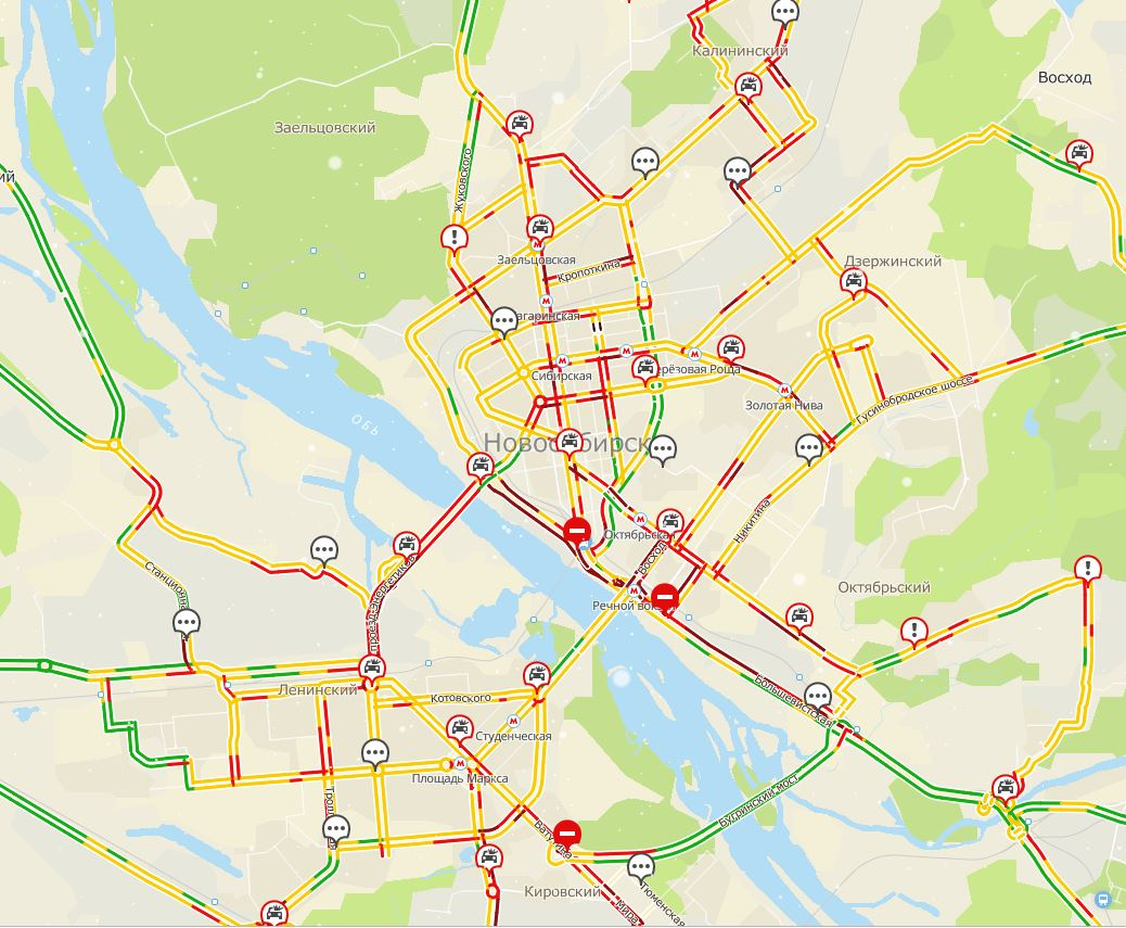 Карта новосибирска 2гис пробки