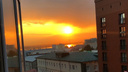 Новосибирцев восхитил красивый оранжевый закат над городом