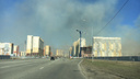 «Вся дорога в дыму»: возле микрорайона «Академ Риверсайд» разгорелся пожар