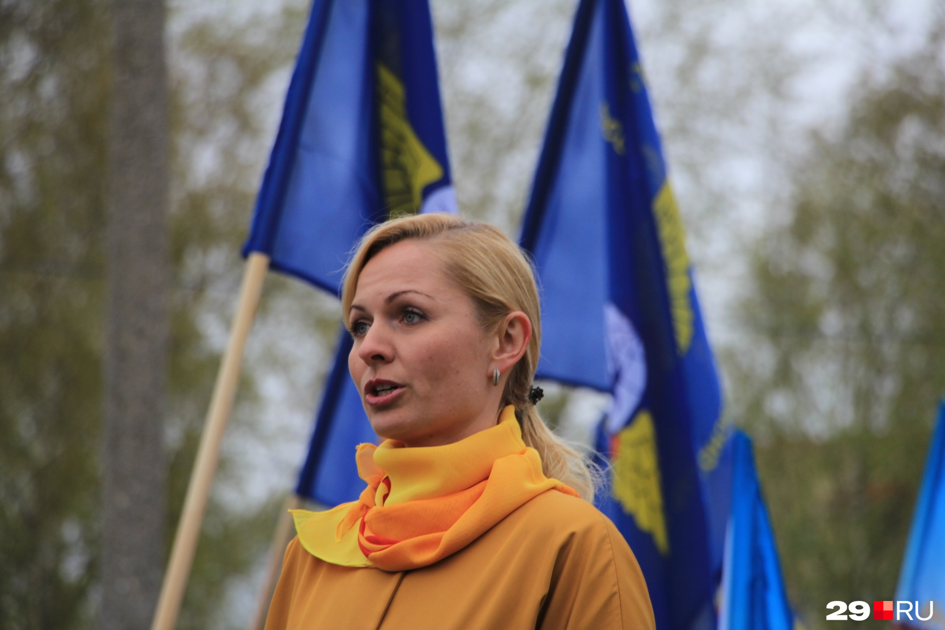 Ирина Чиркова на митинге 17 мая<br>