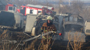 В бане под Красноярском сгорели трое мужчин
