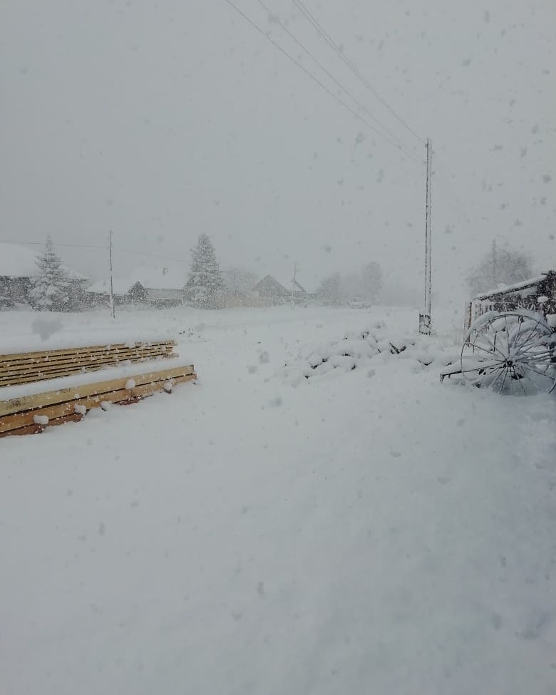 Село Агинское тоже завалило снегом