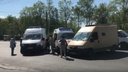 Секретная авария. Скорая и инкассаторская машина не поделили проспект Гагарина