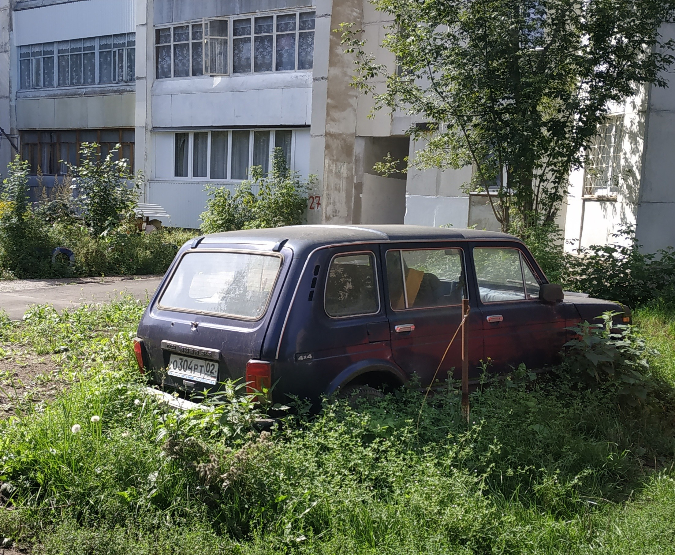 Похоже, эта машина вросла в клумбу Похоже, эта машина вросла в клумбу