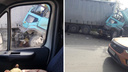 ДТП с грузовиками заблокировало выезд из Новосибирска: Ордынское шоссе встало в пробку