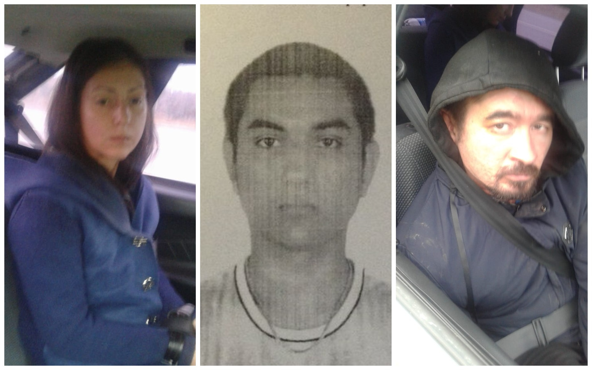 Екатерина (слева), Михаил (в центре) и Марат (справа) задержаны по подозрению в убийстве Ксении Каторгиной