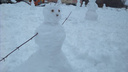 На защиту зимы! Жители Самары слепили 100 снеговиков