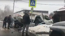 Отбросило на пешехода: в Ростове в результате ДТП перевернулись две легковушки