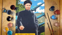 «Спасибо Путину, вдохновил»: художник из Новосибирска нарисовал президента в образе аятоллы Хаменеи