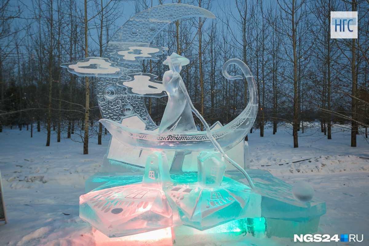 Скульптура «Ловец снов», команда «Волшебный лед», Красноярск