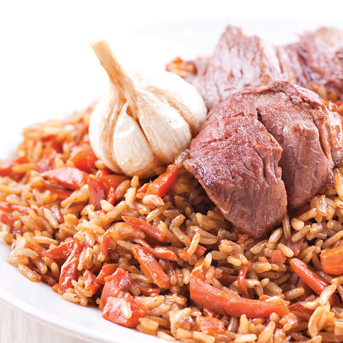 <b>Плов чайханский.</b> Вершина кулинарного мастерства, вкуснейший результат соединения риса и мяса — это чайханский плов в «Баранжаре».