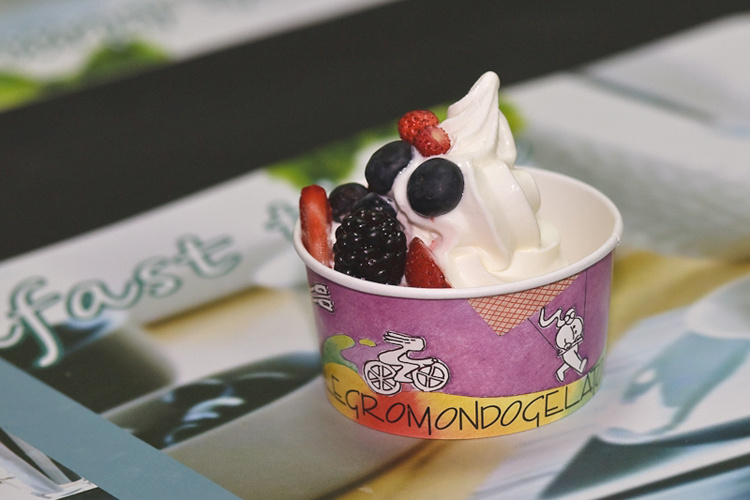 Замороженный йогурт с ягодами