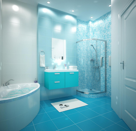 Ванная комната цвета морской волны, товары и материалы за 341 900 руб.
