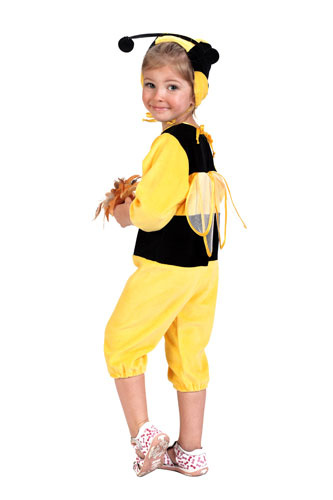 <b>Пчелка</b>. Карнавальный костюм Пчелки не просто милый и красивый, но также яркий и нарядный. В комплекте: комбинезон с крылышками, шапочка с усиками. Цветы в набор не входят. Размеры: 26-28. <price><b>990 руб.</b></price>