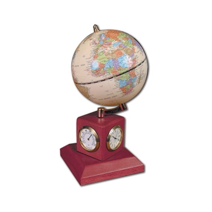 Глобус настольный bestar (d.9,5см с термометром и гигрометром цв.орех) 0966hjx-b. Настольные часы Глобус. Глобус на подставке. Глобус с часами.