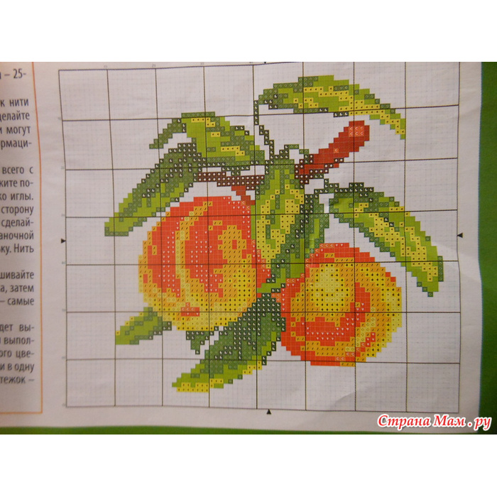 Схема вышивка крестом мандарины