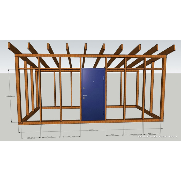 Проект каркасного хозблока