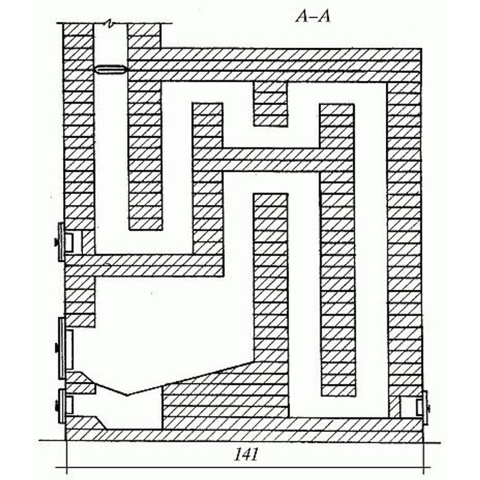 Печь 5 колодцев схема