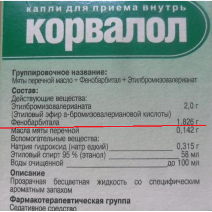Что содержится в корвалоле