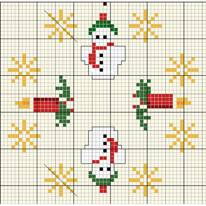 Новогодние бискорню схемы вышивки крестом