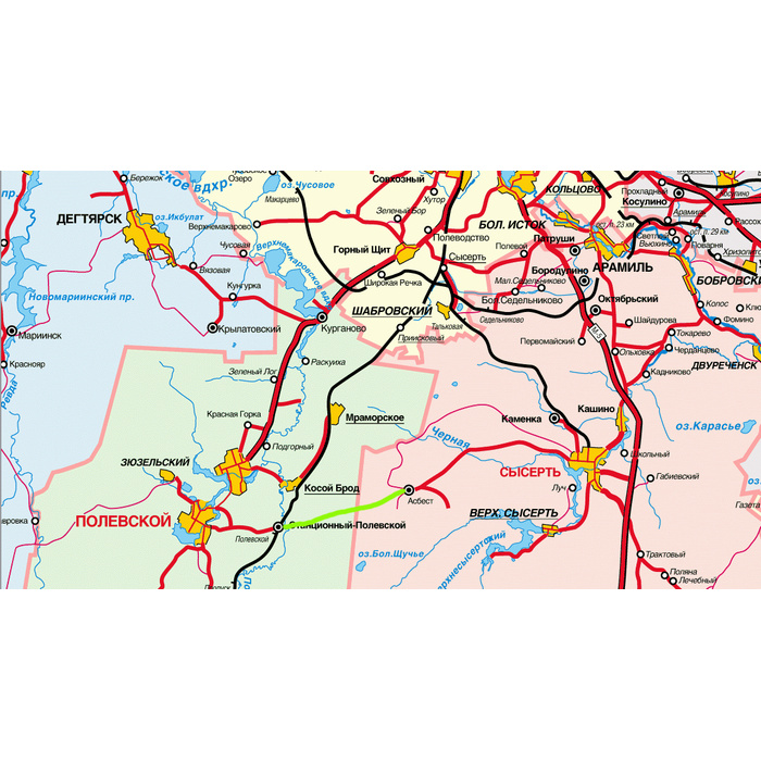 Карта свердловской области город полевской