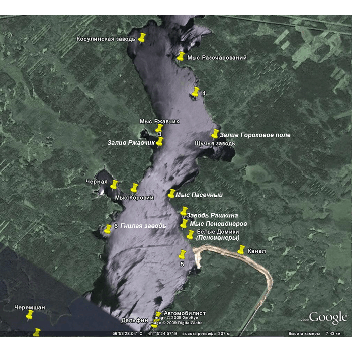 Десногорск карта водохранилища