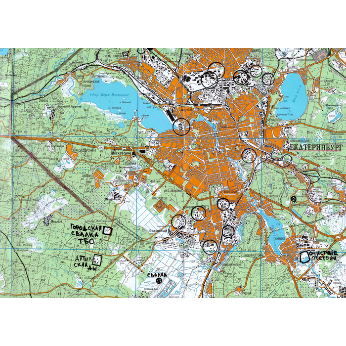 Карта исеть екатеринбург