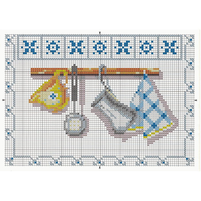 Схема вышивки столовые приборы