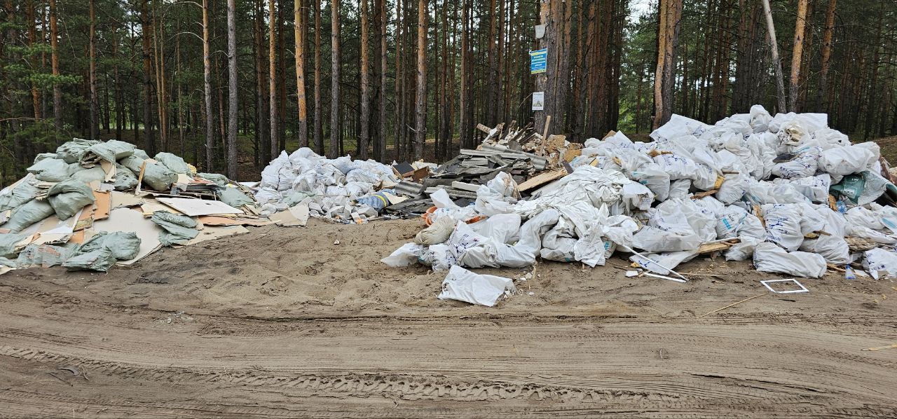 Под Нижним Новгородом устроили огромную помойку из стройматериалов и бытового мусора