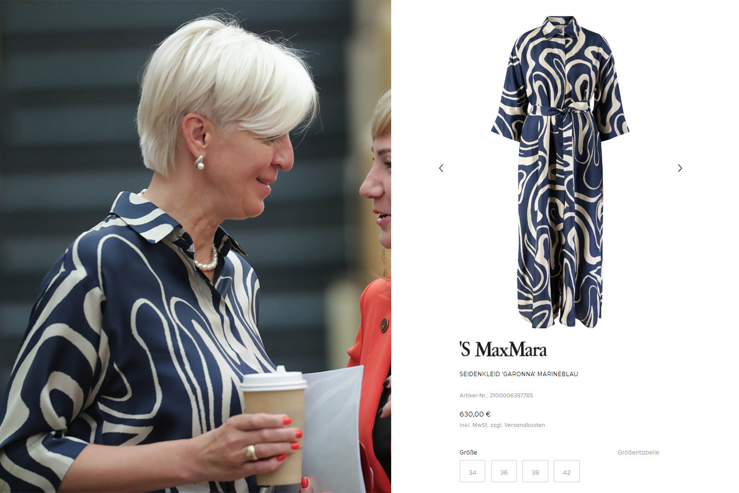 Заместитель председателя комитета по просвещению Ирина Ивенских в шелковом платье от итальянского бренда MaxMara