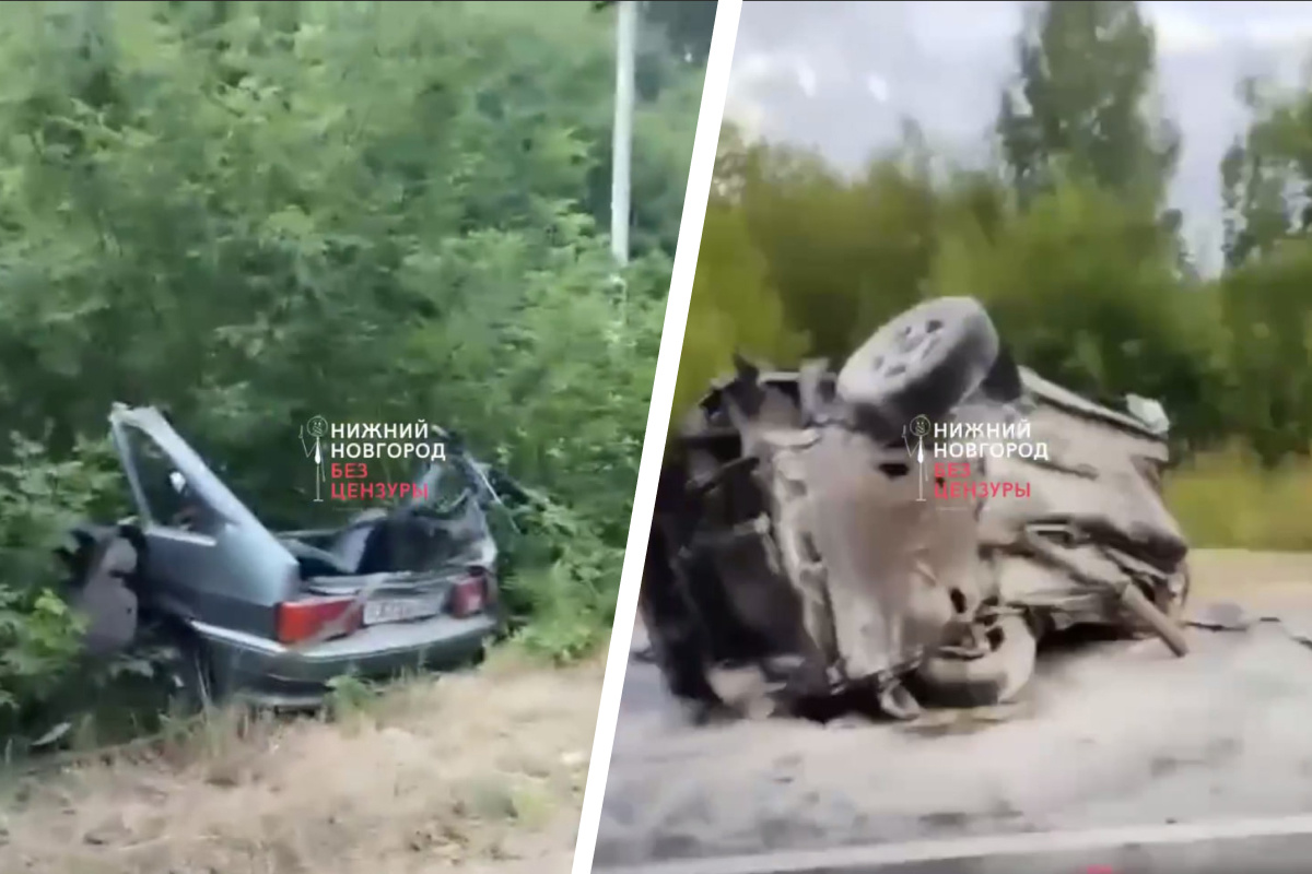 Один погиб, машины — в кювете. В Нижегородской области случилось страшное ДТП — видео